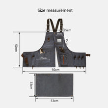 Load image into Gallery viewer, Canvas Electric Craftsmen Multi Pocket Tool Apron
