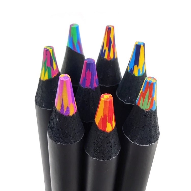 8 In 1 Rainbow Pencils Set Wooden Colored Pencil for Kids Adults Art Drawing, 8 In 1