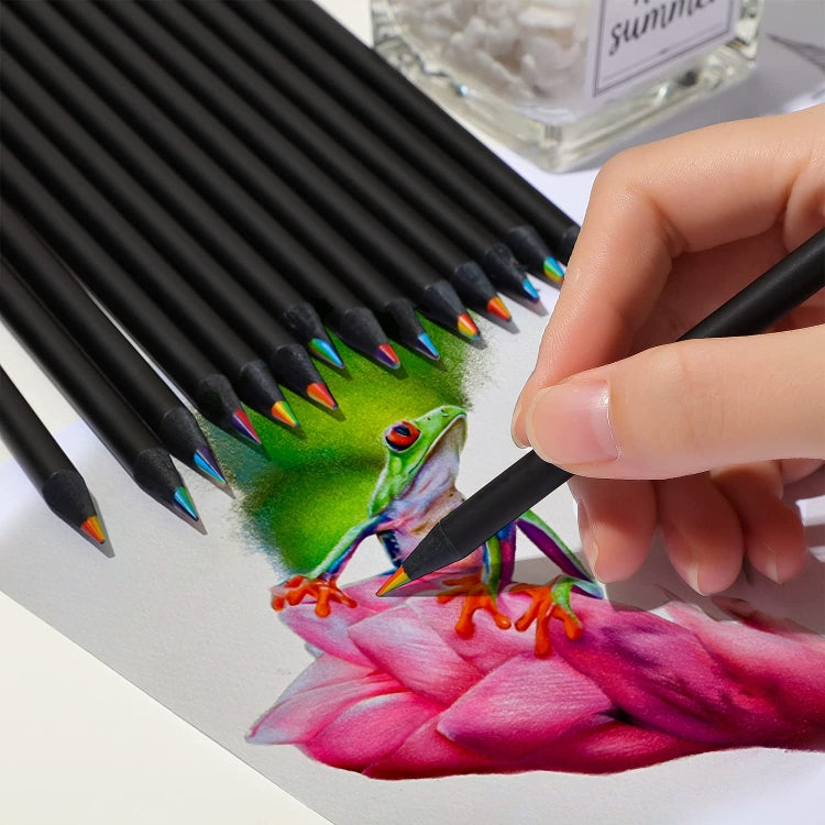8 In 1 Rainbow Pencils Set Wooden Colored Pencil for Kids Adults Art Drawing, 8 In 1