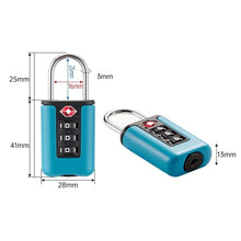 Load image into Gallery viewer, TSA Customs Code Lock Travel Luggage Lock Mini Contrast Color Design Combination Padlock