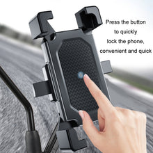 Load image into Gallery viewer, Shockproof Motorcycle Mobile Phone Holder Outdoor Bike Navigation Holder, Rearview Mirror, Handlebars