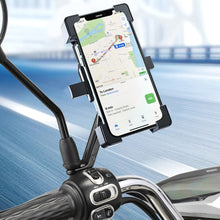 Load image into Gallery viewer, Shockproof Motorcycle Mobile Phone Holder Outdoor Bike Navigation Holder, Rearview Mirror, Handlebars