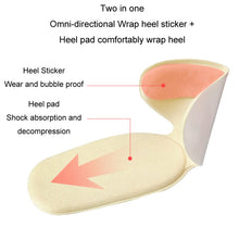 Load image into Gallery viewer, 1pair 2 in 1 Half Size Forefoot Pad Anti-drop Sandal Heel Sticker