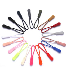 Load image into Gallery viewer, 10pcs /Pack TPU Plastic Slider Zipper Cord Caterpillar Puller
