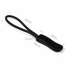 Load image into Gallery viewer, 10pcs /Pack TPU Plastic Slider Zipper Cord Caterpillar Puller