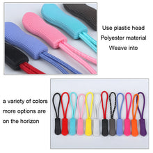 Load image into Gallery viewer, 10pcs /Pack TPU Plastic Slider Zipper Cord Caterpillar Puller