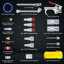 Load image into Gallery viewer, 20 In 1 Air Compressor Kit 1/4 Inch NPT Air Tool Kit With 7.5m Coil Nylon Hose