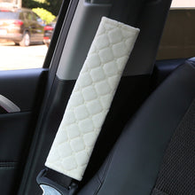 Load image into Gallery viewer, Car Seat Belt Protector Soft Extended Shoulder Pads, Black Ice Silk, Black Plush, Black Square, Purple Square, Rose Red Square, Beige Square, Milky White Plush, Grey