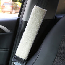 Load image into Gallery viewer, Car Seat Belt Protector Soft Extended Shoulder Pads, Black Ice Silk, Black Plush, Black Square, Purple Square, Rose Red Square, Beige Square, Milky White Plush, Grey