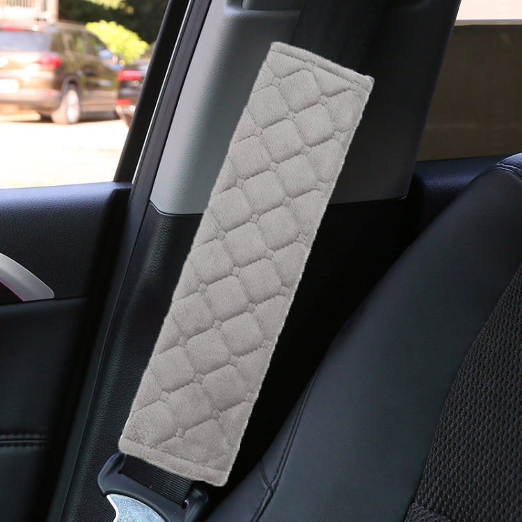 Car Seat Belt Protector Soft Extended Shoulder Pads, Black Ice Silk, Black Plush, Black Square, Purple Square, Rose Red Square, Beige Square, Milky White Plush, Grey