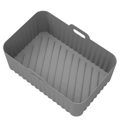 For Ninja DZ201 Air Fryer Silicone Liner Mat Reusable Basket Tray, Gray Thick Model (140g), Gray Thin Model (95g), Black Thin Model (95g), Pink Thin Model (95g), Red Thin Model (95g), Blue Thin Model (95g), Large Black (153g), Large Pink (153g)        ...