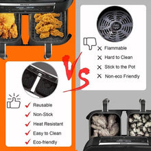 Load image into Gallery viewer, For Ninja DZ201 Air Fryer Silicone Mat Foldable Reusable Basket Tray, Gray, Black, Pink, Red, Blue