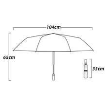 Load image into Gallery viewer, 60 Bone Sunny Rain Dual-use Automatic Umbrella Wind-resistant Reinforced Sunshade UV Sun Umbrella, 60 Bones