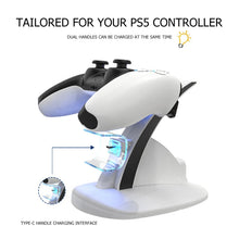 Load image into Gallery viewer, iplay HBP-253 For PS5 Game Wireless Handle Double Charging Base Placement Bracket, HBP-253 (White), HBP-253 (Black)