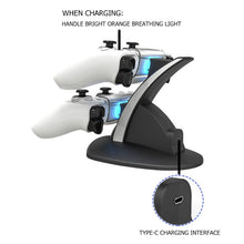 Load image into Gallery viewer, iplay HBP-253 For PS5 Game Wireless Handle Double Charging Base Placement Bracket, HBP-253 (White), HBP-253 (Black)