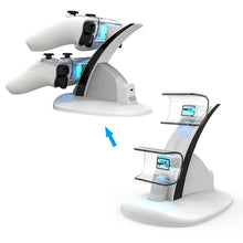 Load image into Gallery viewer, iplay HBP-253 For PS5 Game Wireless Handle Double Charging Base Placement Bracket, HBP-253 (White), HBP-253 (Black)