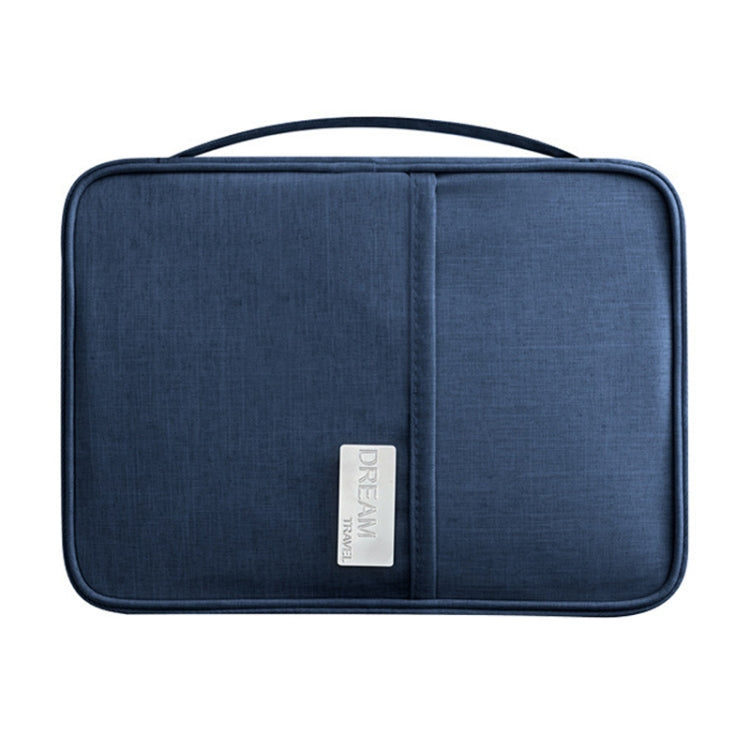 Travel Waterproof Dustproof Portable Passport Document Bag, Blue Large, Black Large, Gray Large, Navy Blue Large, Orange Pink Large, Blue Small, Black Small, Navy Blue Small, Orange Pink Small