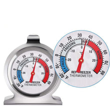 Load image into Gallery viewer, 2 Inch Stainless Steel Refrigerator Thermometer Freezer Thermometer