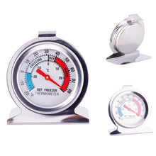 Load image into Gallery viewer, 2 Inch Stainless Steel Refrigerator Thermometer Freezer Thermometer