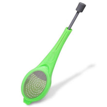 Load image into Gallery viewer, Tea Strainer Reusable Tea Infuser Built-In Plunger Portable Food-Grade Plastic Tea&amp;Coffee Strainer
