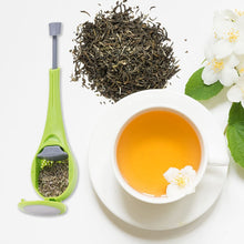 Load image into Gallery viewer, Tea Strainer Reusable Tea Infuser Built-In Plunger Portable Food-Grade Plastic Tea&amp;Coffee Strainer
