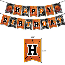 Load image into Gallery viewer, Basketball Theme Party Set Flag + Balloon + Cake Insert Set