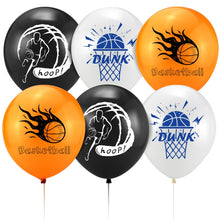 Load image into Gallery viewer, Basketball Theme Party Set Flag + Balloon + Cake Insert Set