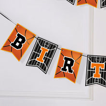 Load image into Gallery viewer, Basketball Theme Party Set Flag + Balloon + Cake Insert Set