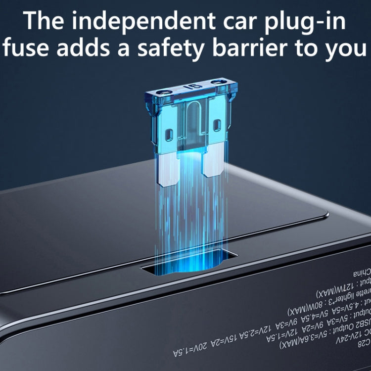 Car Cigarette Lighter USB3.0/PD Interface 127W Car Charger
