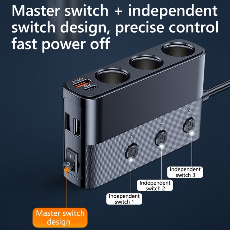 Car Cigarette Lighter USB3.0/PD Interface 127W Car Charger