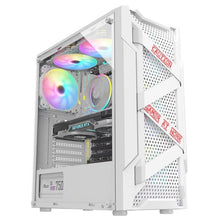 Load image into Gallery viewer, EVESKY Acrylic Side Transparent ATX Computer Case With 6 Fans Position And USB 3.0 Interface, Black, White