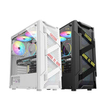 Load image into Gallery viewer, EVESKY Acrylic Side Transparent ATX Computer Case With 6 Fans Position And USB 3.0 Interface, Black, White