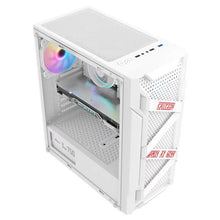 Load image into Gallery viewer, EVESKY Acrylic Side Transparent ATX Computer Case With 6 Fans Position And USB 3.0 Interface, Black, White