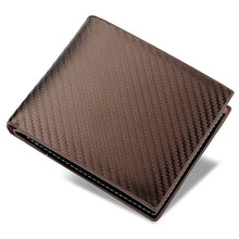Load image into Gallery viewer, Men Wallet Carbon Fiber Horizontal Business Wallet Card Holder, k3260 Grey, k3260 Coffee
