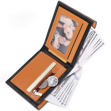 Load image into Gallery viewer, Men Wallet Carbon Fiber Horizontal Business Wallet Card Holder, k3260 Grey, k3260 Coffee