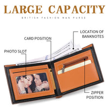 Load image into Gallery viewer, Men Wallet Carbon Fiber Horizontal Business Wallet Card Holder, k3260 Grey, k3260 Coffee