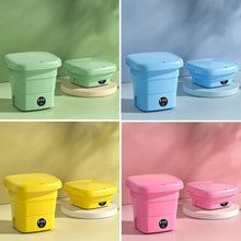 Load image into Gallery viewer, Mini Portable Folding Household Washing Machine Underwear Washer, Fruit Green, Lake Blue, Warm Yellow, Fruit Pink, Fruit Green + Blue Light Antibacterial, Lake Blue + Blue light antibacterial, Warm Yellow + Blue light antibacterial                     ...
