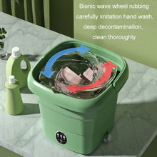 Load image into Gallery viewer, Mini Portable Folding Household Washing Machine Underwear Washer, Fruit Green, Lake Blue, Warm Yellow, Fruit Pink, Fruit Green + Blue Light Antibacterial, Lake Blue + Blue light antibacterial, Warm Yellow + Blue light antibacterial                     ...