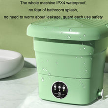 Load image into Gallery viewer, Mini Portable Folding Household Washing Machine Underwear Washer, Fruit Green, Lake Blue, Warm Yellow, Fruit Pink, Fruit Green + Blue Light Antibacterial, Lake Blue + Blue light antibacterial, Warm Yellow + Blue light antibacterial                     ...