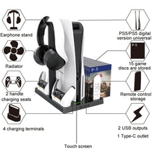 Load image into Gallery viewer, iplay for PS5 Game Console Cooling Fan Base Charging Stand with Disc Holder, HBP-271