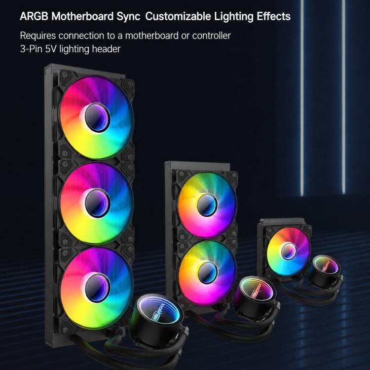 Sumtax Water Cooler Cpu Fan RGB Fan Liquid Heatsink Integrated Radiator, 120mm Colorful, 120mm RGB, 240mm, 360mm