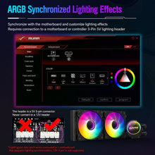 Load image into Gallery viewer, Sumtax Water Cooler Cpu Fan RGB Fan Liquid Heatsink Integrated Radiator, 120mm Colorful, 120mm RGB, 240mm, 360mm