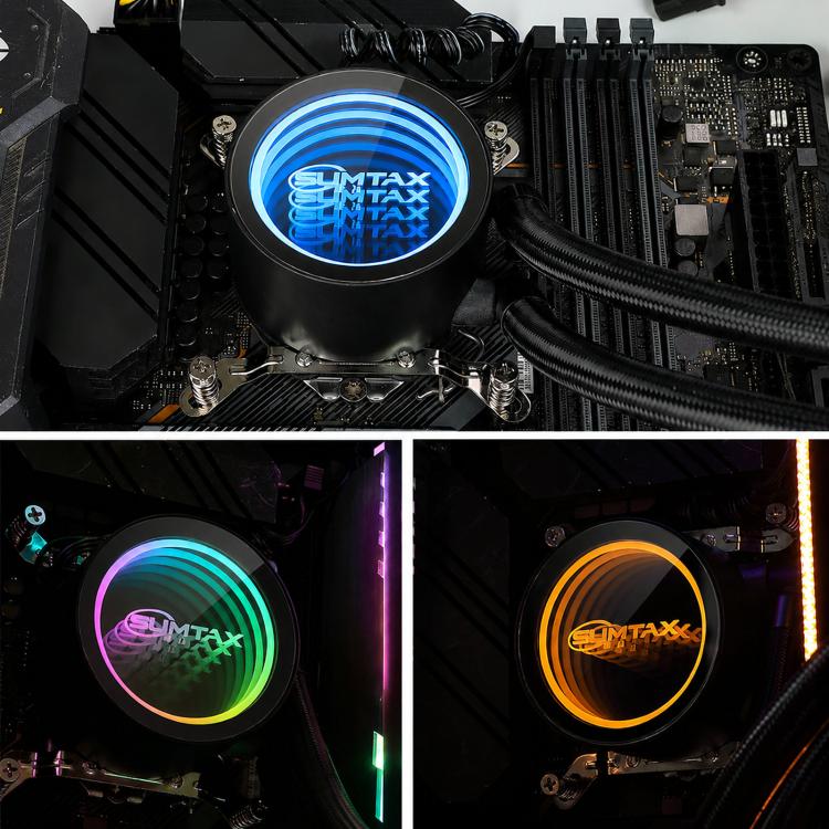 Sumtax Water Cooler Cpu Fan RGB Fan Liquid Heatsink Integrated Radiator, 120mm Colorful, 120mm RGB, 240mm, 360mm