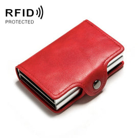 Automatic Pop-up Card Holder Metal Card Box RFID Credit Card Bank Card Box Wallet, GS-AL003 Red, GS-AL003 Blue, GS-AL003  Black, GS-AL003 Coffee, GS-AL003 Brown