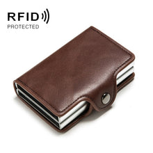 Load image into Gallery viewer, Automatic Pop-up Card Holder Metal Card Box RFID Credit Card Bank Card Box Wallet, GS-AL003 Red, GS-AL003 Blue, GS-AL003  Black, GS-AL003 Coffee, GS-AL003 Brown