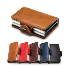 Load image into Gallery viewer, Automatic Pop-up Card Holder Metal Card Box RFID Credit Card Bank Card Box Wallet, GS-AL003 Red, GS-AL003 Blue, GS-AL003  Black, GS-AL003 Coffee, GS-AL003 Brown