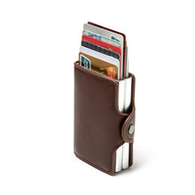 Load image into Gallery viewer, Automatic Pop-up Card Holder Metal Card Box RFID Credit Card Bank Card Box Wallet, GS-AL003 Red, GS-AL003 Blue, GS-AL003  Black, GS-AL003 Coffee, GS-AL003 Brown