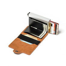 Load image into Gallery viewer, Automatic Pop-up Card Holder Metal Card Box RFID Credit Card Bank Card Box Wallet, GS-AL003 Red, GS-AL003 Blue, GS-AL003  Black, GS-AL003 Coffee, GS-AL003 Brown