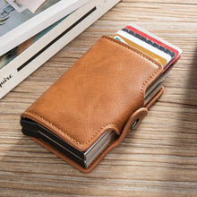 Load image into Gallery viewer, Automatic Pop-up Card Holder Metal Card Box RFID Credit Card Bank Card Box Wallet, GS-AL003 Red, GS-AL003 Blue, GS-AL003  Black, GS-AL003 Coffee, GS-AL003 Brown