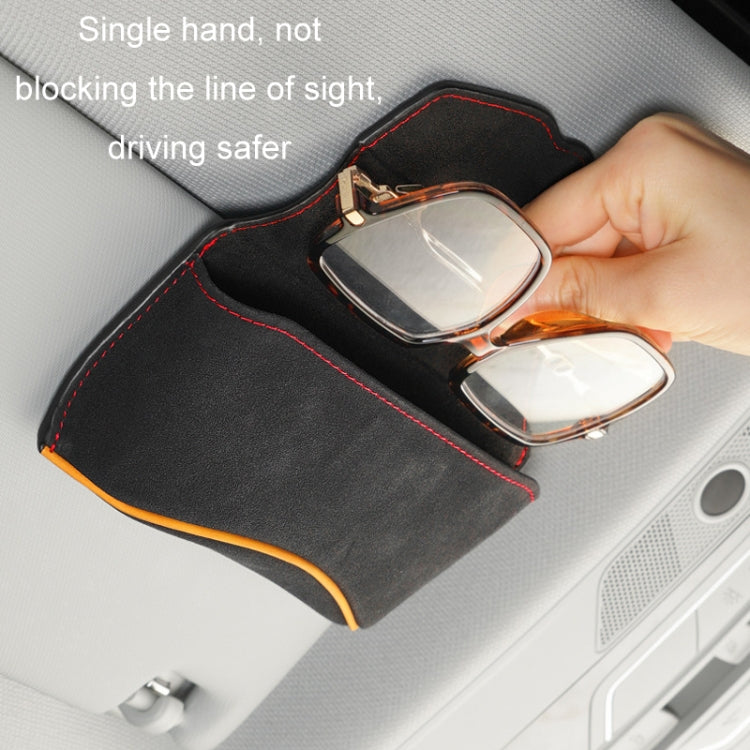 Car Sun Visor Multifunctional Glasses Case Card Storage Bracket
